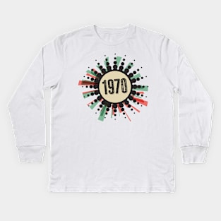 1970s ☻ RETRO rules ☻ retro color pallete / retro style sticker ✔ Kids Long Sleeve T-Shirt